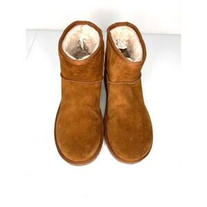 Koolaburra by UGG Victoria Mini Suede Boot 9 Wide Chestnut